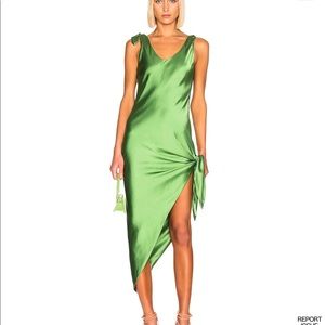 - CULT GAIA
Dehlila Side-Tie Midi Dress in Green